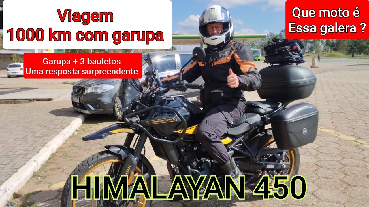HIMALAYAN 450 viagem 1000 km com garupa+ 3 bauletos, a moto tava pesada e a resposta foi incrível