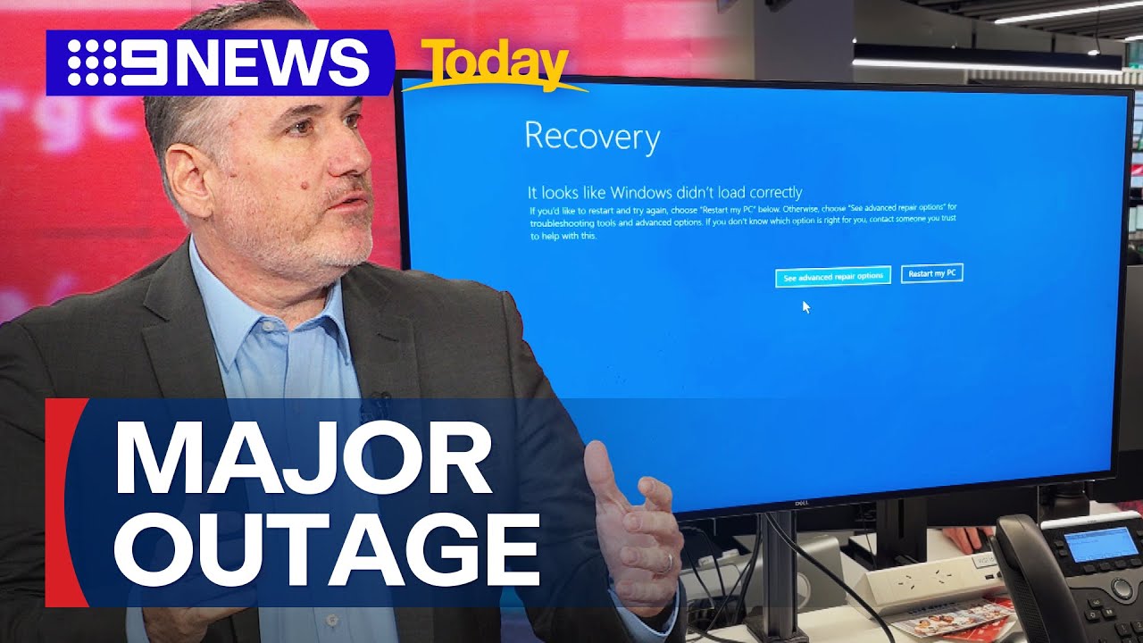 Biggest IT outage in history brings world to a halt | 9 News Australia