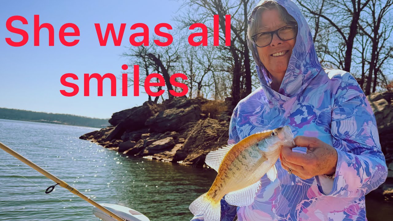 The funnest fishing trip my mom ever had #livescope #crappiefishing