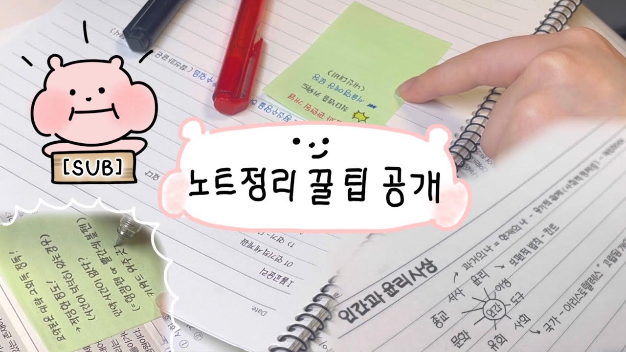 sub) 노트정리, 어떻게 해야할지 모르겠다구요? 이 영상에서 다 알려드립니다!🪽| 노트정리 꿀팁 | 필기 꿀팁 | 공부법 | 공부꿀팁 | study | 새학기 꿀팁