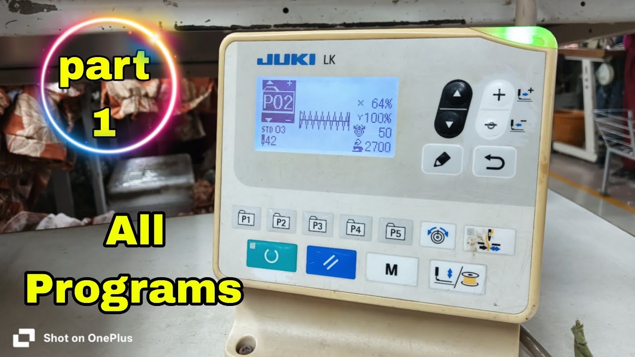 Juki LK 1900B basic Programs part 1 || @sewingmachinerepair1 