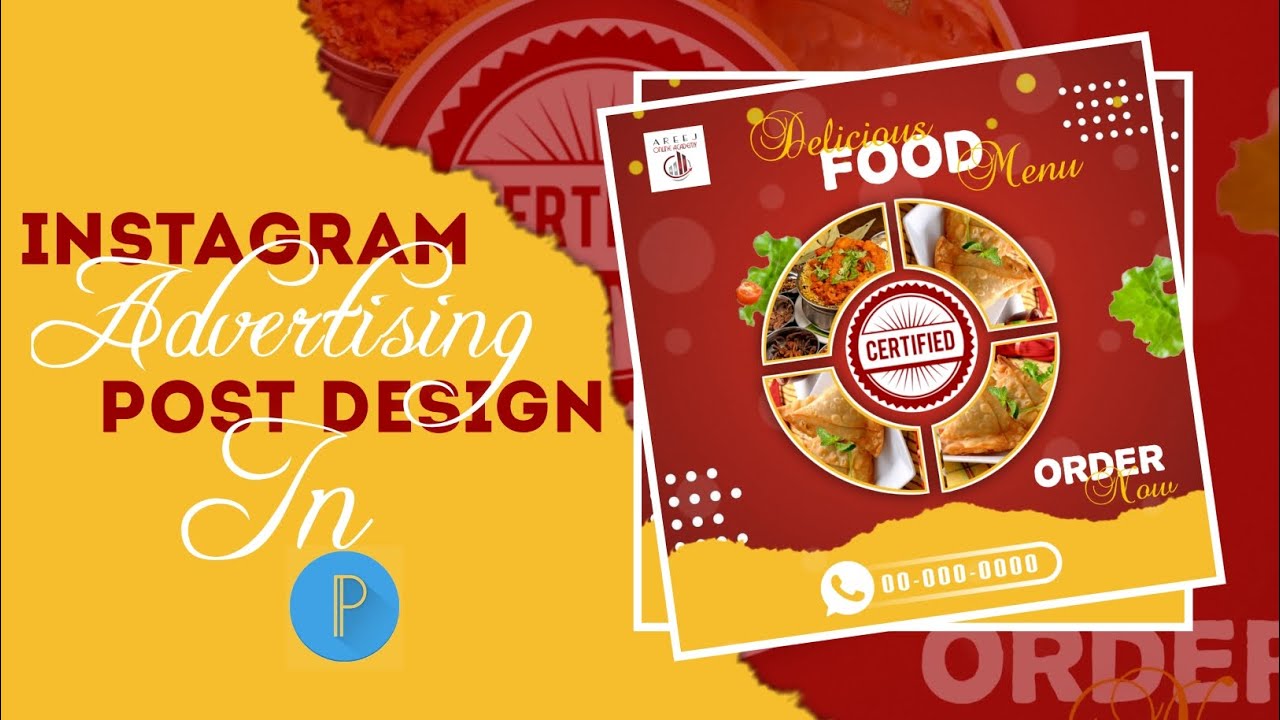 How to design Instagram Advertisement Post in Pixellab | Social media post in Pixellab | Infographic