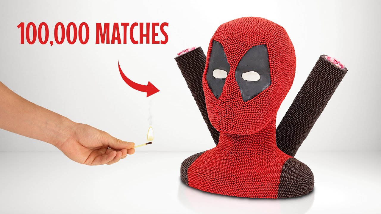 I Built Deadpool Out of 100,000 Matches