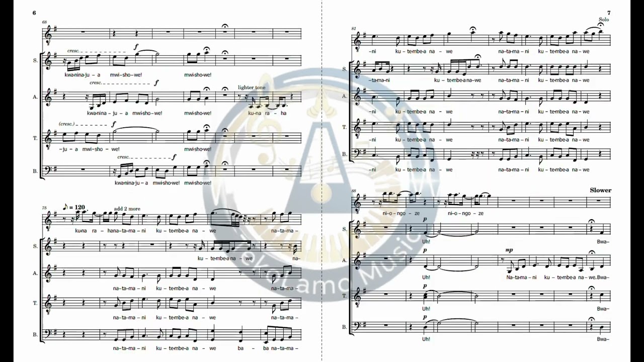 Kutembea Nawe Full Score | KU Students' Choir