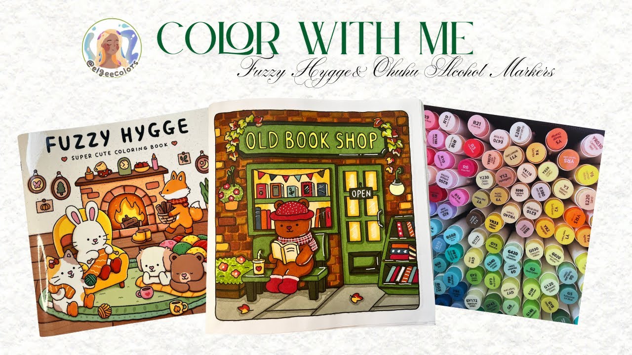 Fuzzy Hygge Coloring Pages || A Newbie in Coloring || Hobby || Stress Relief