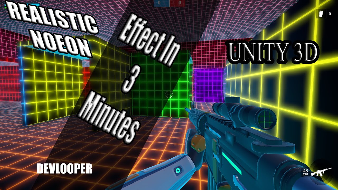 How To Add Realistic Neon Lines Effect in Unity 3D || Devlooper || Urdu/Hindi