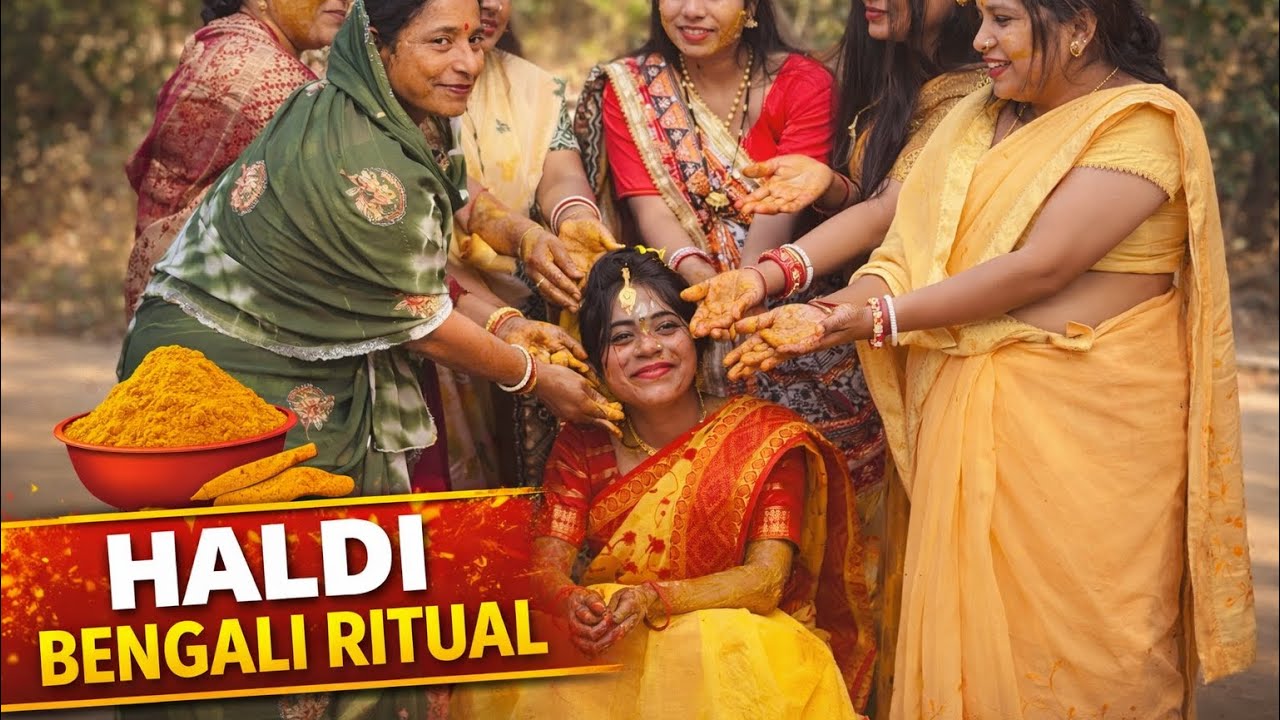 Haldi मीनू ki शादी🥰😍(Bangali  Rituals) 