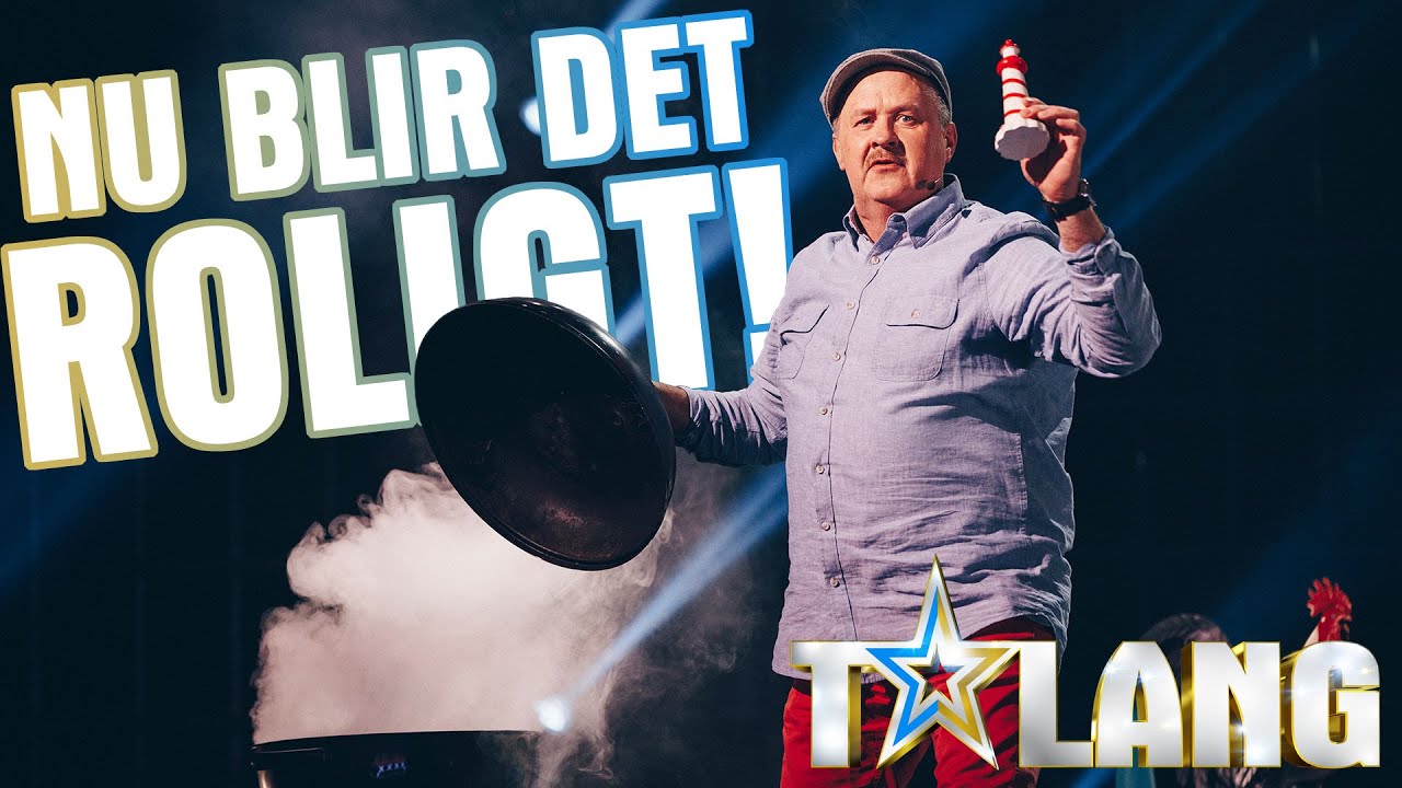 Peter Strand skapar skrattkalas i kvällens semifinal av Talang 2020 - Talang (TV4)