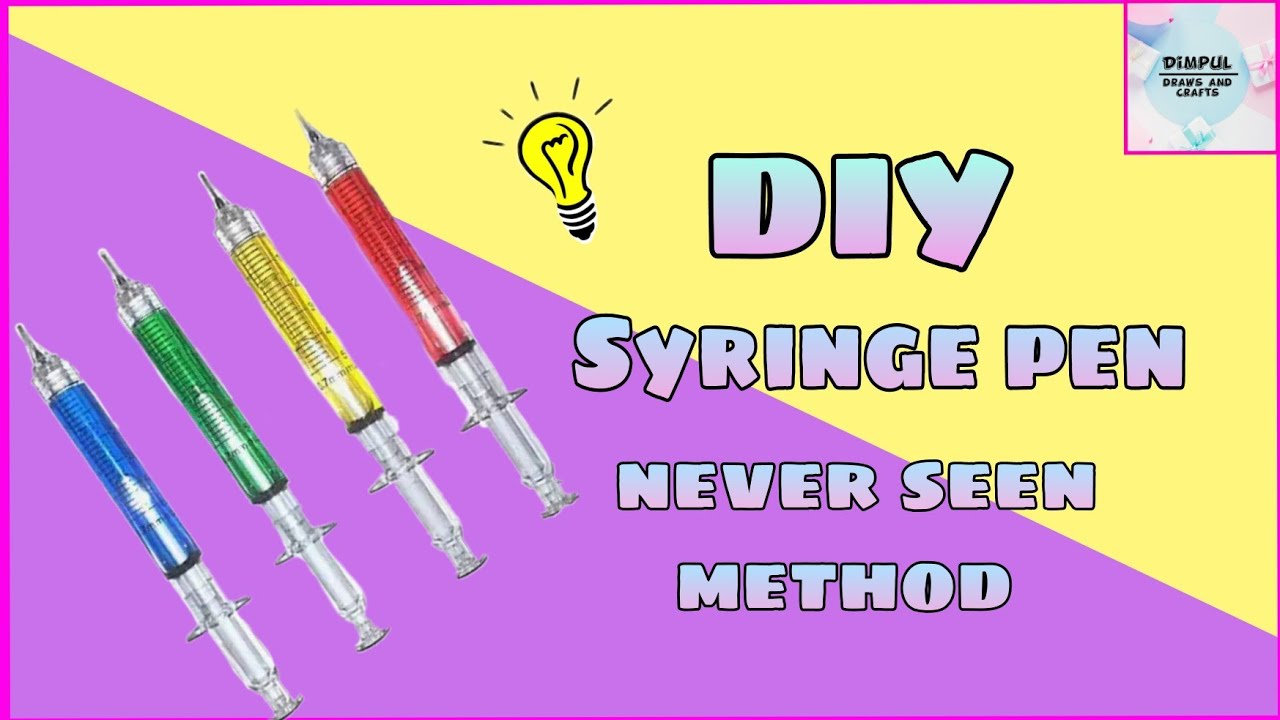 DIY Syringe💉pen || How to make syringe pen || Injection pen || Never seen method