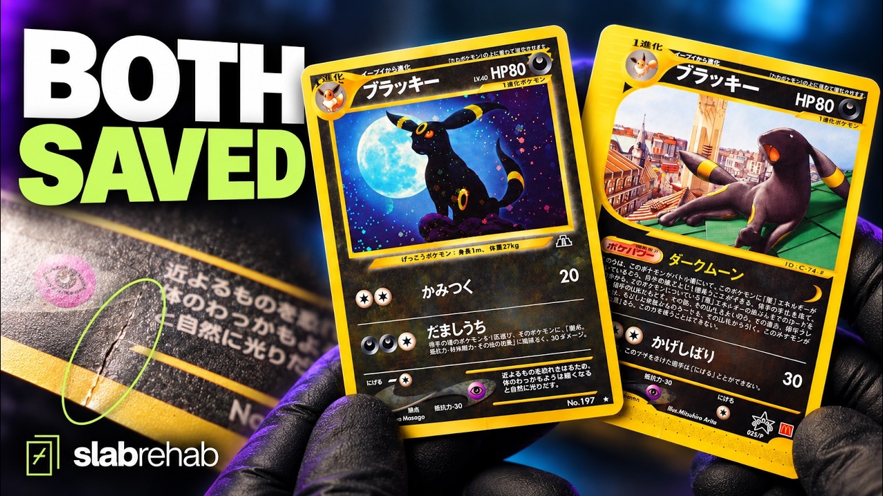 На восстановление этой КАТАСТРОФИЧЕСКОЙ карты Pokemon с оценкой PSA 2, вмятинами и заломами ушли ...