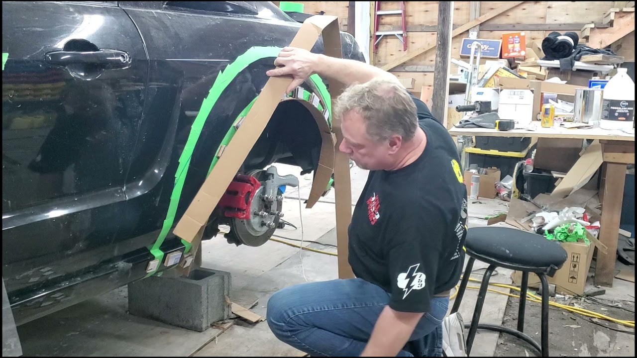 How to make a cardboard mockup for wide body fenders. episode 1