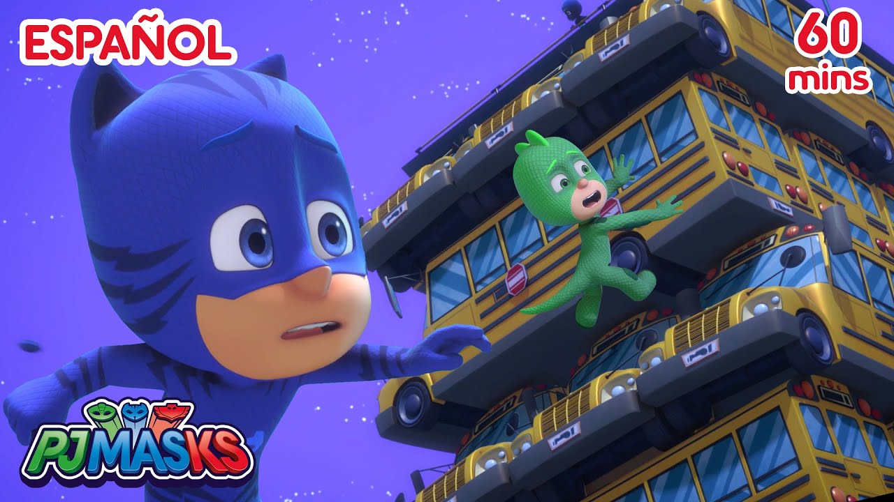 ¡Autobús escolar bajo ataque! 🚌 Heroes en Pijamas en Español | Dibujos animados #pjmasksespañol