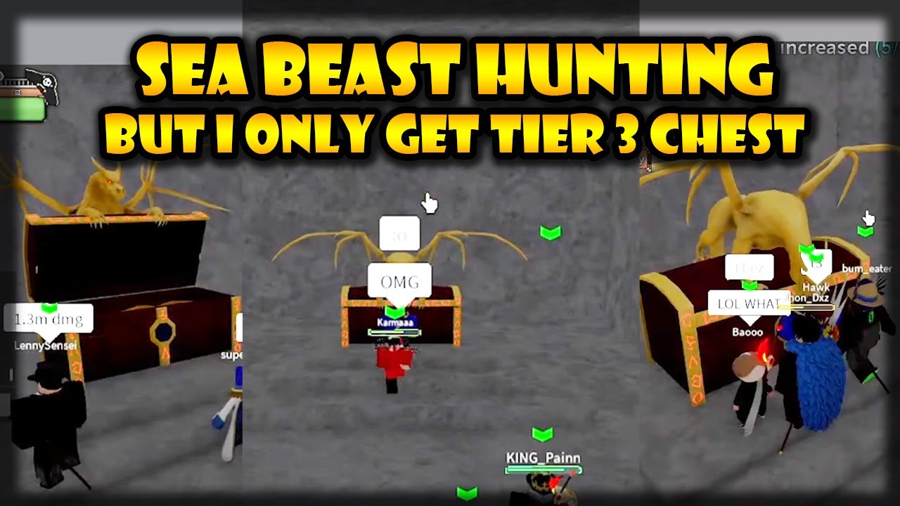 Sea Beast Hunting But I Only Get Tier 3 Chest *LUCKY* Part 2 in Roblox King Legacy