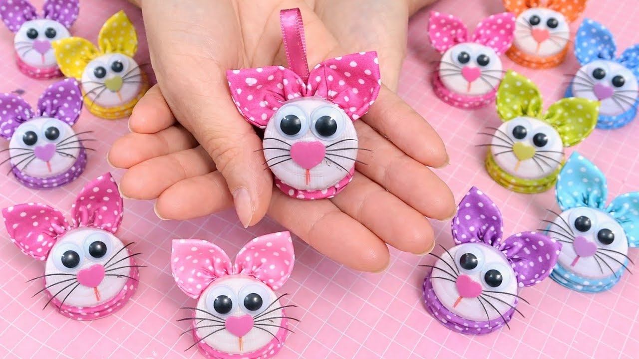 Essa idéia simples de coelhinhas chaveiro! Esta Me Dando 30 reais de venda por dia 