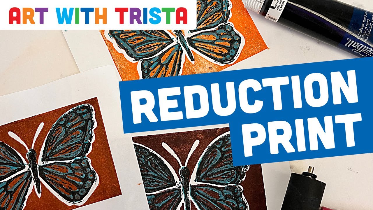 Reduction Print with Styrofoam by Andy Warhol beginning printmaking art lesson - Art With Trista