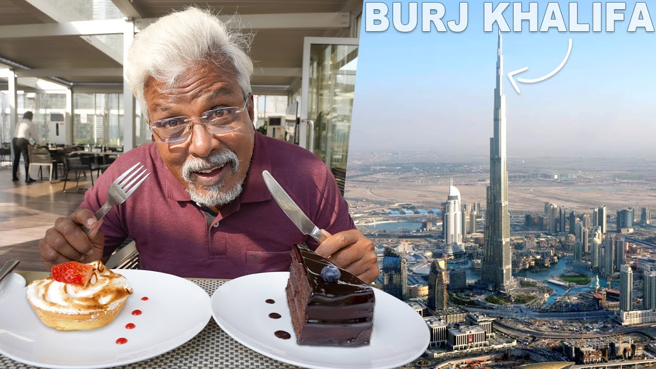 BURJ KHALIFA la Luxurious Lunch 😍| Dad semmaya enjoy pannaru! 😂