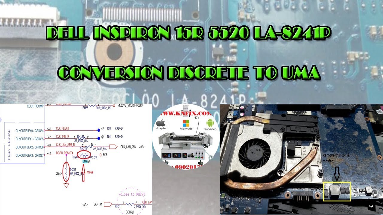 Dell Inspiron 15R 5520 la-8241p Conversion Discrete To Uma