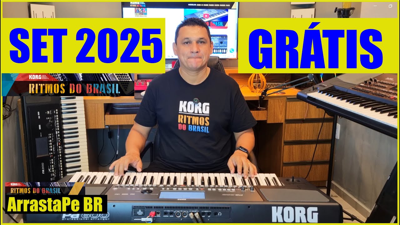 SET 2025 GRÁTIS  -  KORG RITMOS DO BRASIL  & SORTEIO DE CAMISA E CANECA RITMOS DO BRASIL👏✅