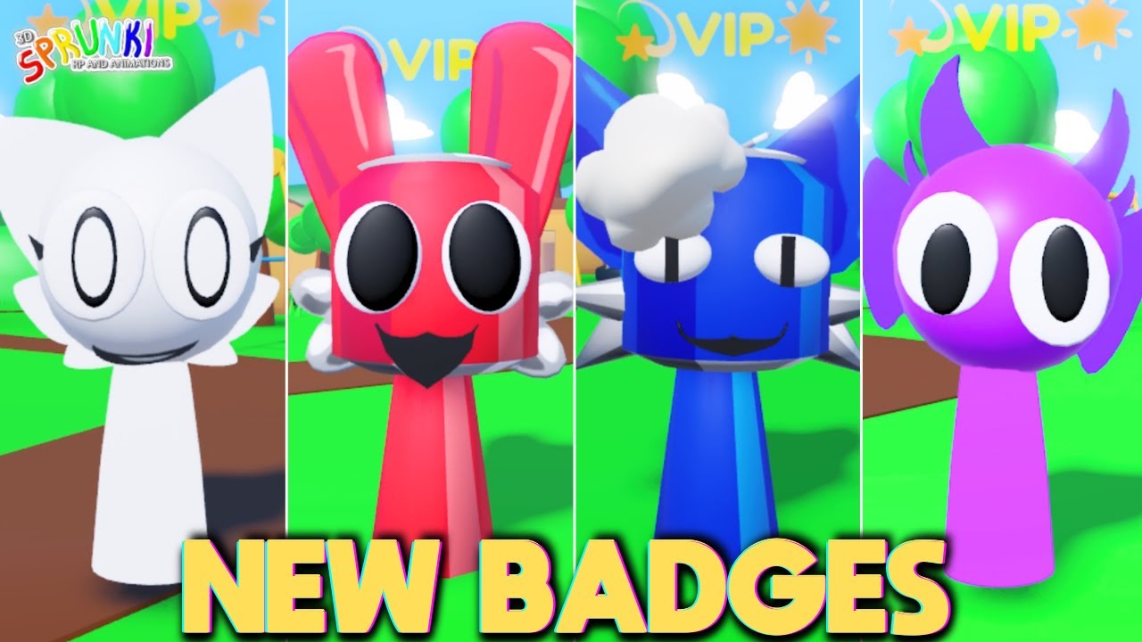 How to Get NEW BADGES + SPRUNKI PYRAMIXED PEPPIE in 3D Sprunki RP And Animations - Roblox