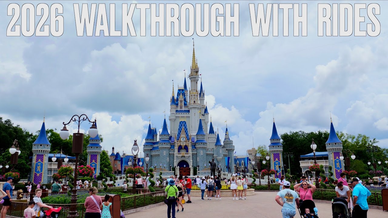 Magic Kingdom 2026: Виртуальная экскурсия по аттракционам в формате 4K | Walt Disney World Florid...