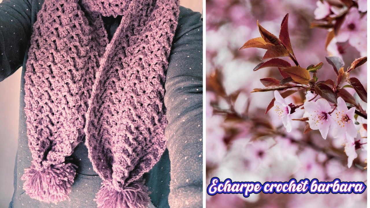 Superbe écharpe au crochet Barbara