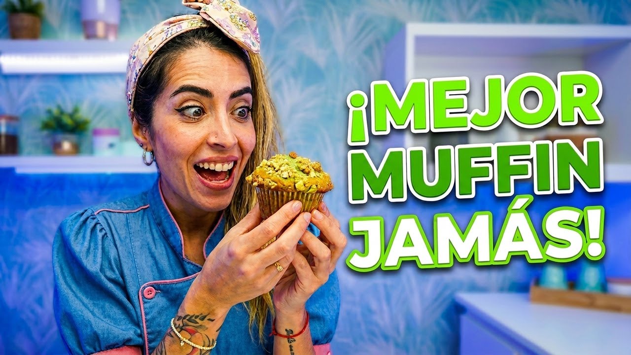 La MEJOR Receta de Muffin de Pistacho con Crumble ¡Te ENCANTARÁ! 💚