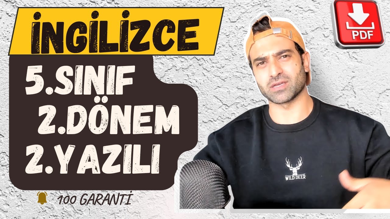 5.SINIF İNGİLİZCE 2.DÖNEM 2.YAZILI SORULARI VE CEVAPLARI 2025