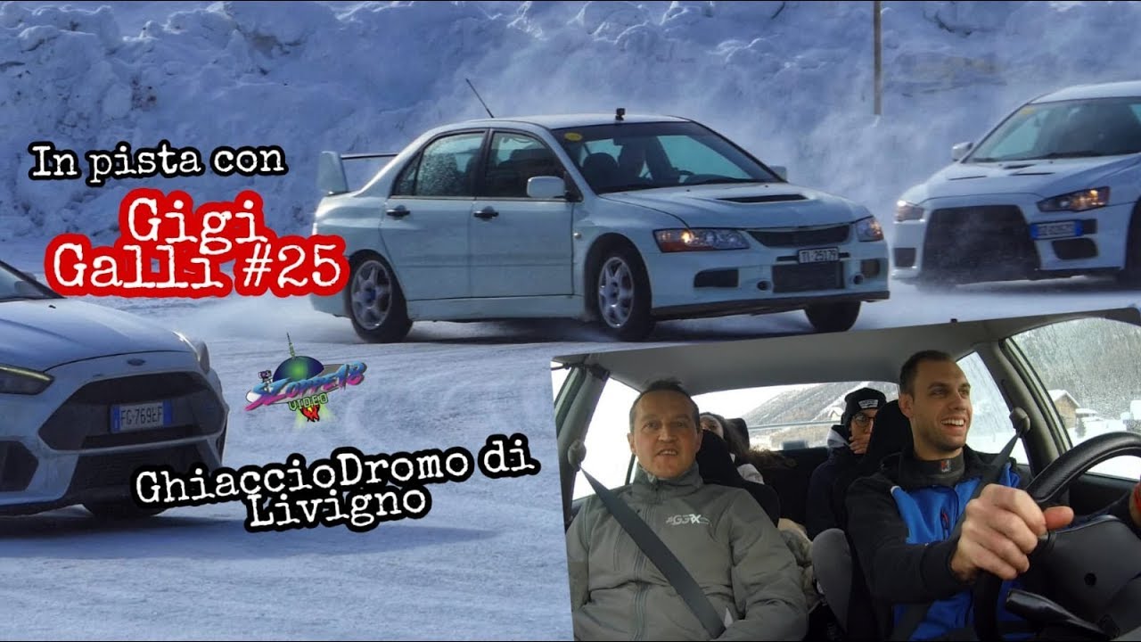 In pista con Gigi Galli e la sua Mitsubishi Evo 9 nel GhiaccioDromo di Livigno! | By Szoppe18Video
