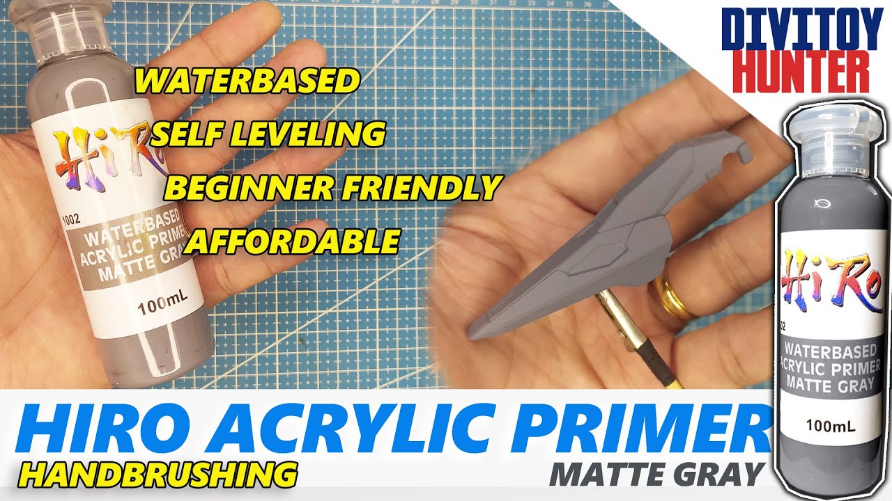 HIRO ACRYLIC PRIME MATTE GRAY WATERBASED ( HANDBRUSHING )