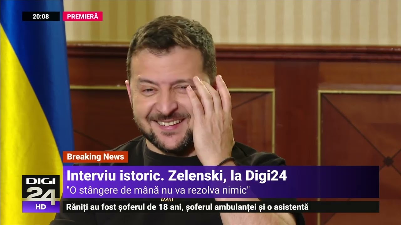 Zelenski, întrebat dacă i-ar strânge mâna lui Putin ca să oprească războiul: „Putin nu vrea asta”