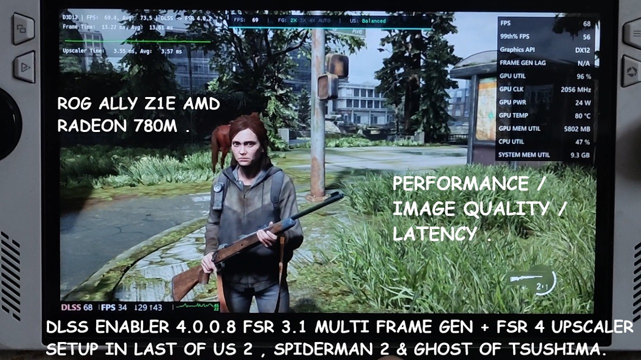 Обновление DLSS Enabler 4.0.0.8 FSR MFG + FSR 4 Last of Us 2, Spiderman 2 и Ghost of Tsushima Rog...