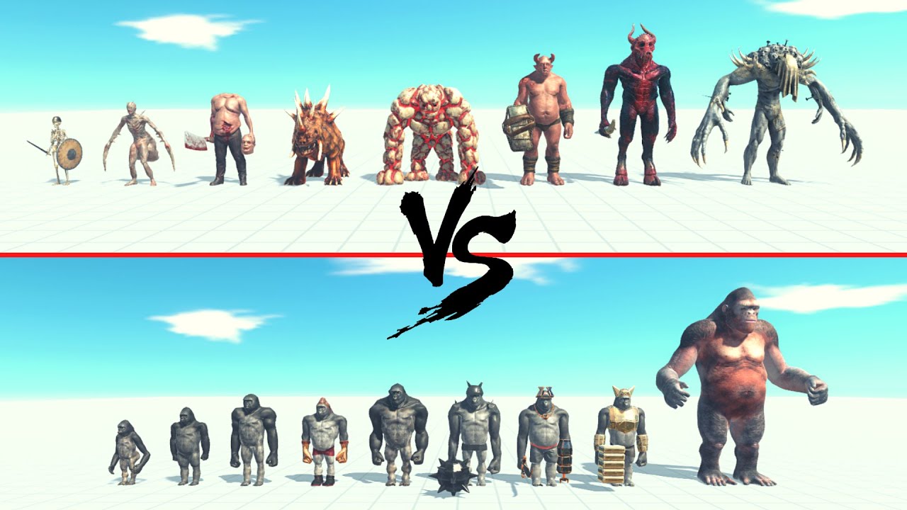 Infernals Vs Mutant Primates ARBS | Animal Revolt Battle Simulator