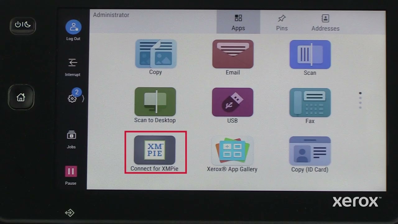 Xerox® PrimeLink® C9265/75/81 Color Printer install and use XMPie App