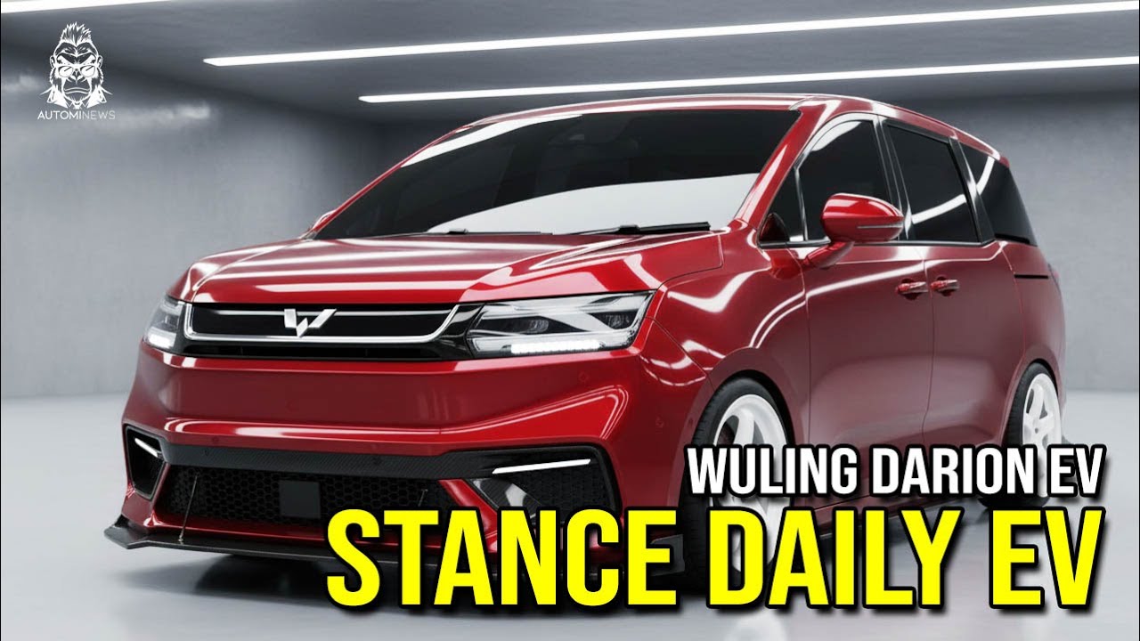 Wuling Darion EV Ceper Stance Harian 🔴 Air Suspension + Velg Putih | Electric Daily Stance