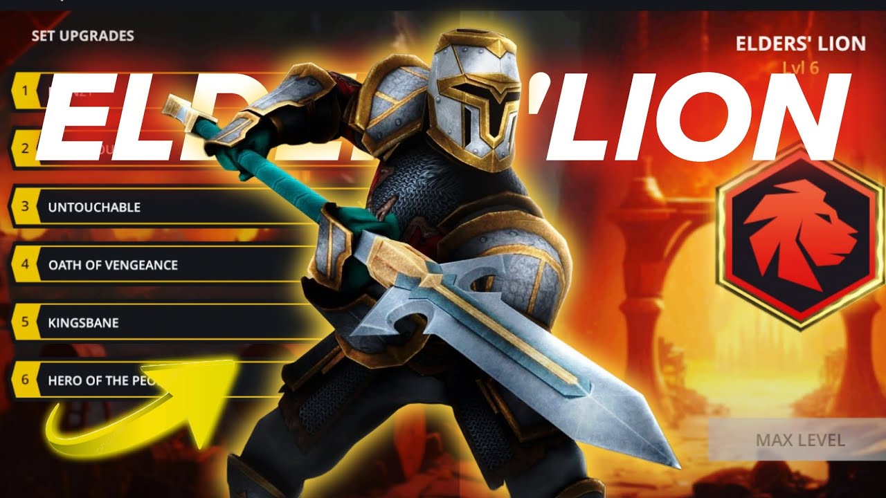 Shadow Fight 3•Level 6 ELDERS'LION 🦁'Hero Of The People'' Ability Unlocked 🥵