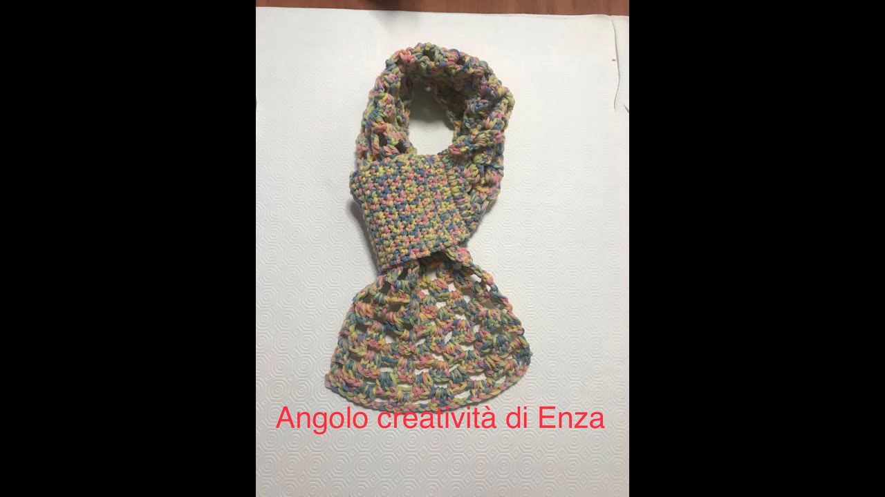Sciarpa/scaldacollo all'uncinetto a punto Granny 🧶Uncinetto facile