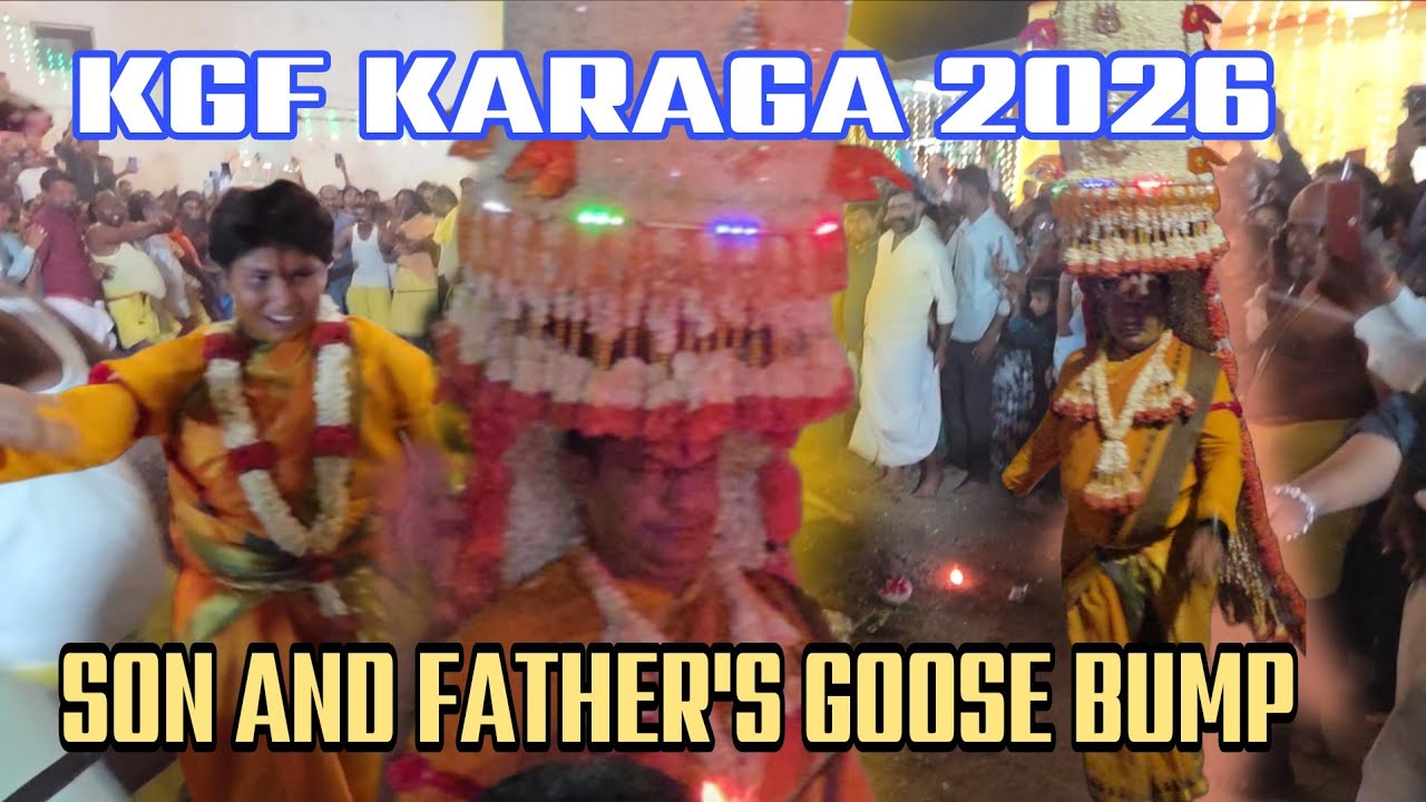 KGF DHARMARAJA TEMPLES PACHA KARAGAM, FIRE STAMPING AND YOUNG BOY MIRACLE DANCE....
