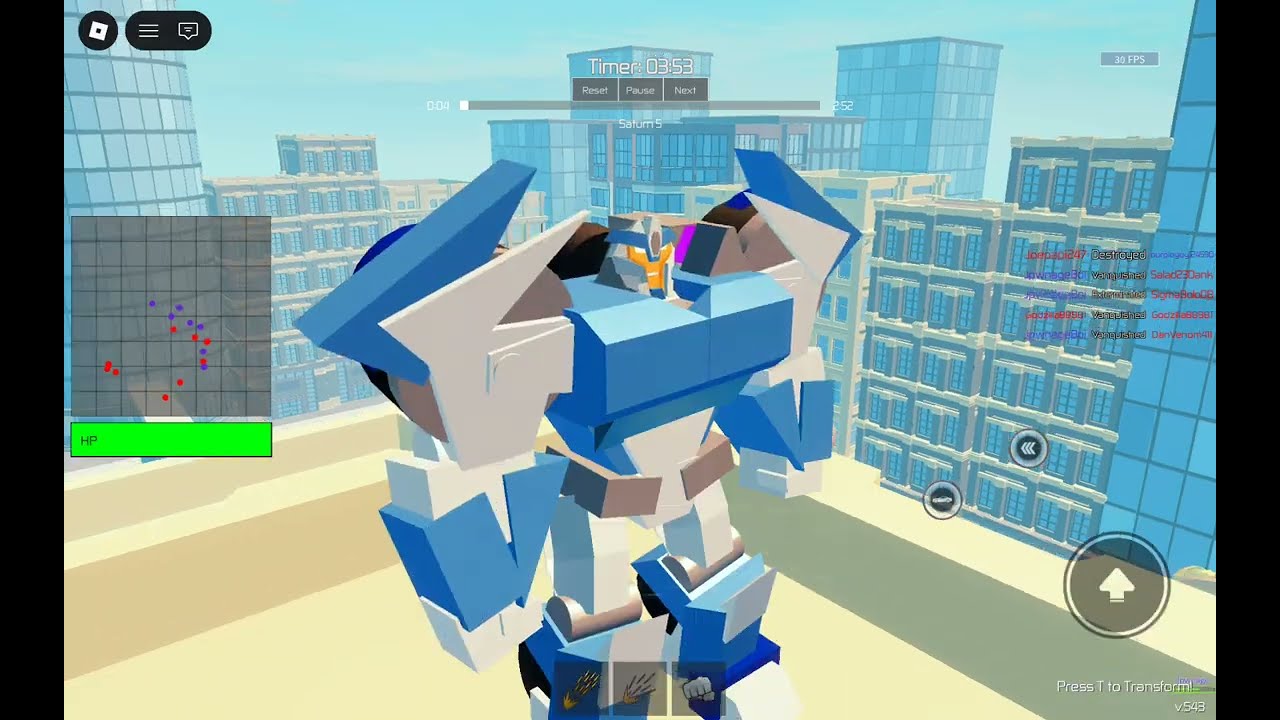 Tuff transformers prime roblox gameplay