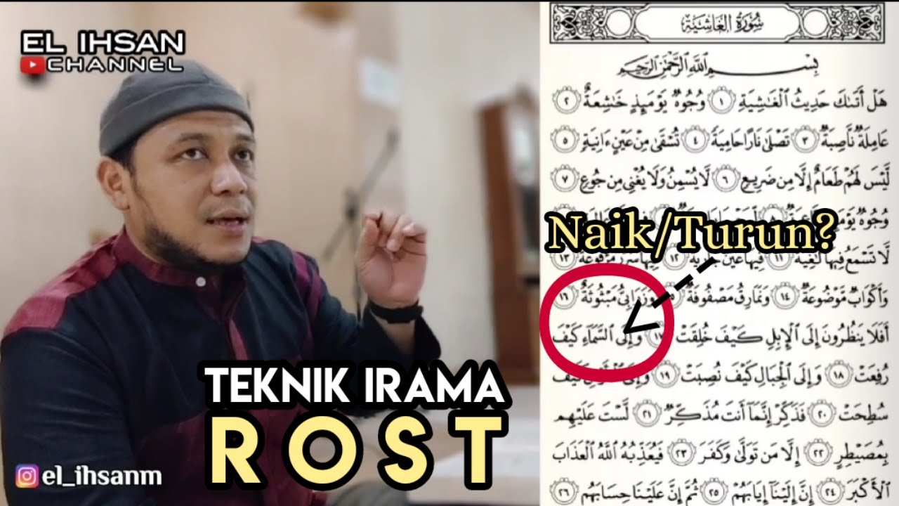 Cara Mudah Irama Rost Surat Al-Ghosyiyah, dengan Teknik dan Pola Irama Tiap Ayat