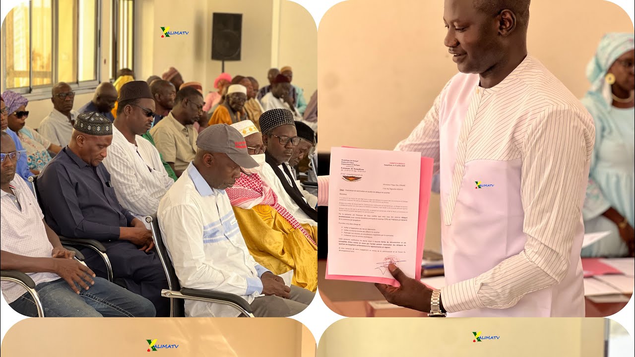 Commune de sangalkam: remise des attestations provisoires aux délégués 