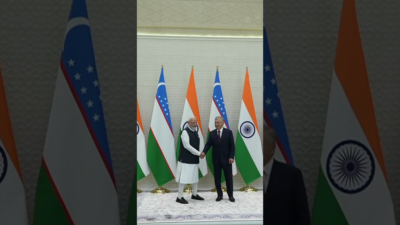 Modi - Mirziyoyev Bilateral Meeting ; Jaishankar, Doval Present