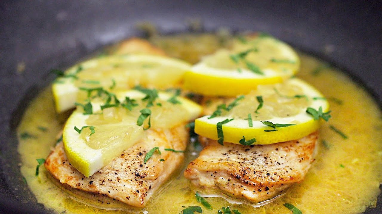 Куриная грудка с маслом и лимоном