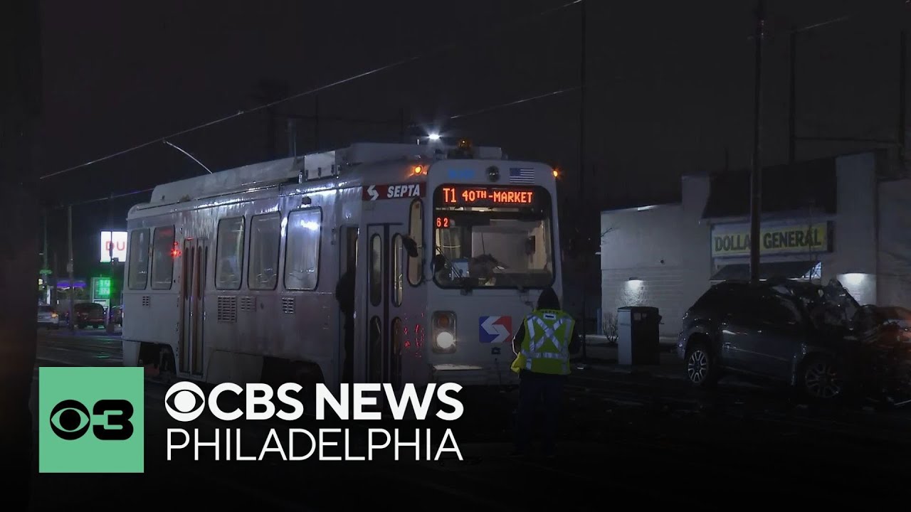 Man dead, 2 injured in crash involving SEPTA trolley and SUV in West Philly