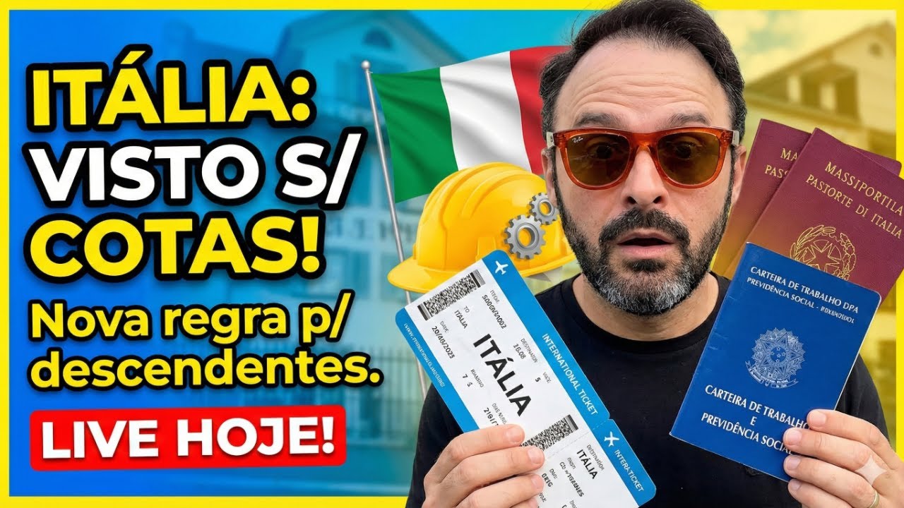 🇮🇹 ITÁLIA: Visto S/ COTAS para Descendentes! (A Resposta à Lei 74/2025)