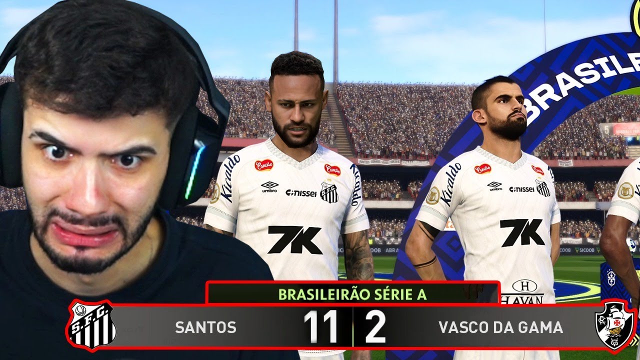 RAFÃO VINGOU O SANTOS DE NEYMAR DO 6 A 0 CONTRA O VASCO NO BOMBA PATCH REALISTA!