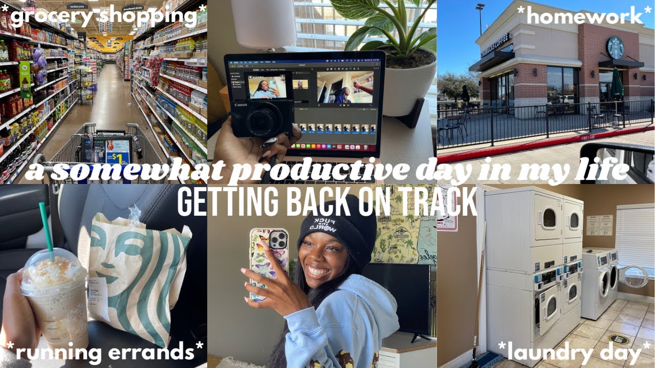 a somewhat productive day in my life *getting back on track* errands, groceries, hw, etc | zoe rose