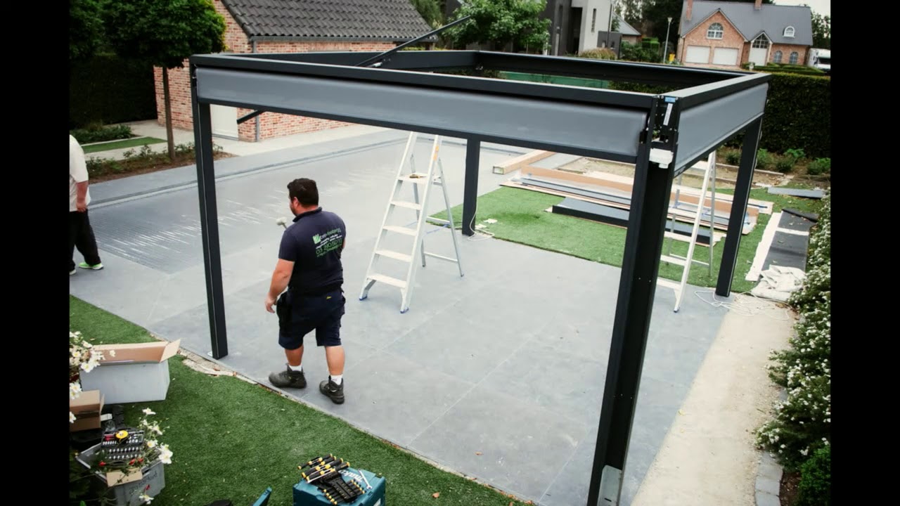Time lapse montage terrasoverkapping/lamellendak door Vloebergs bvba