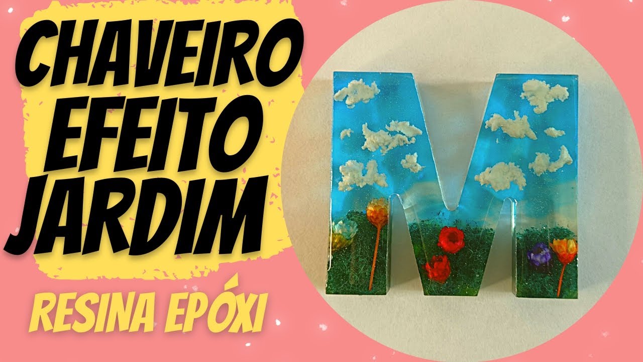 CHAVEIRO EFEITO JARDIM DE RESINA EPÓXI - Fernanda Fernandes