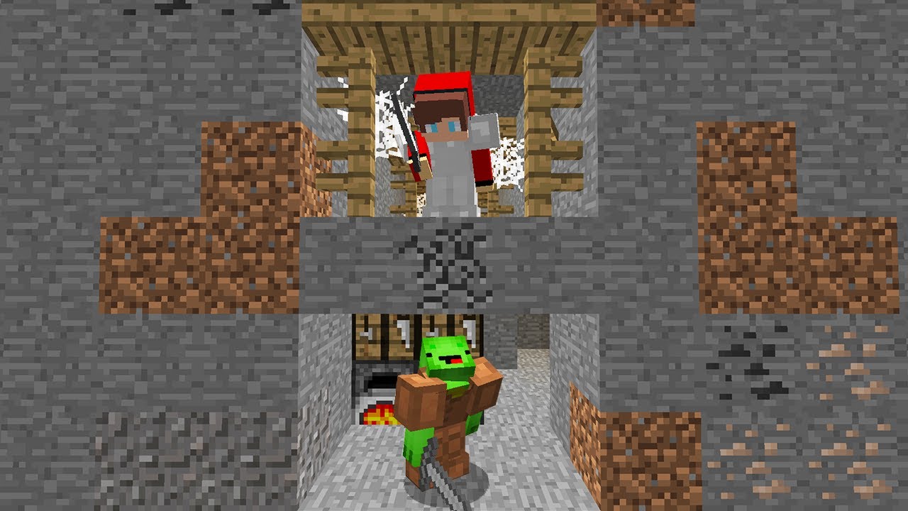 Survival PvP - Mikey vs. JJ in Minecraft