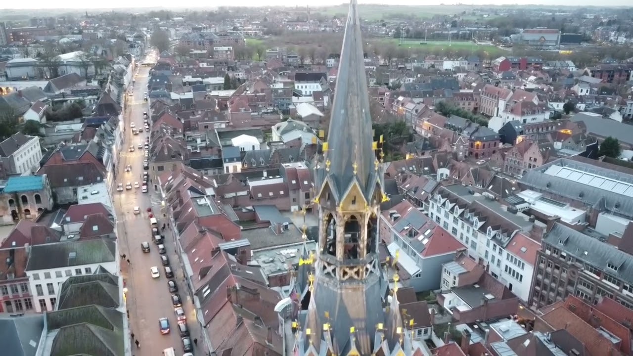 Tournai Doornik aerial view luchtfoto&rsquo;s drone sky
